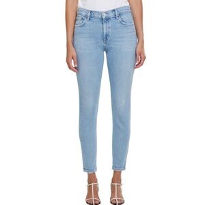 Agolde Sophie Mid-Rise Crop Blue Denim Jean. Size 28